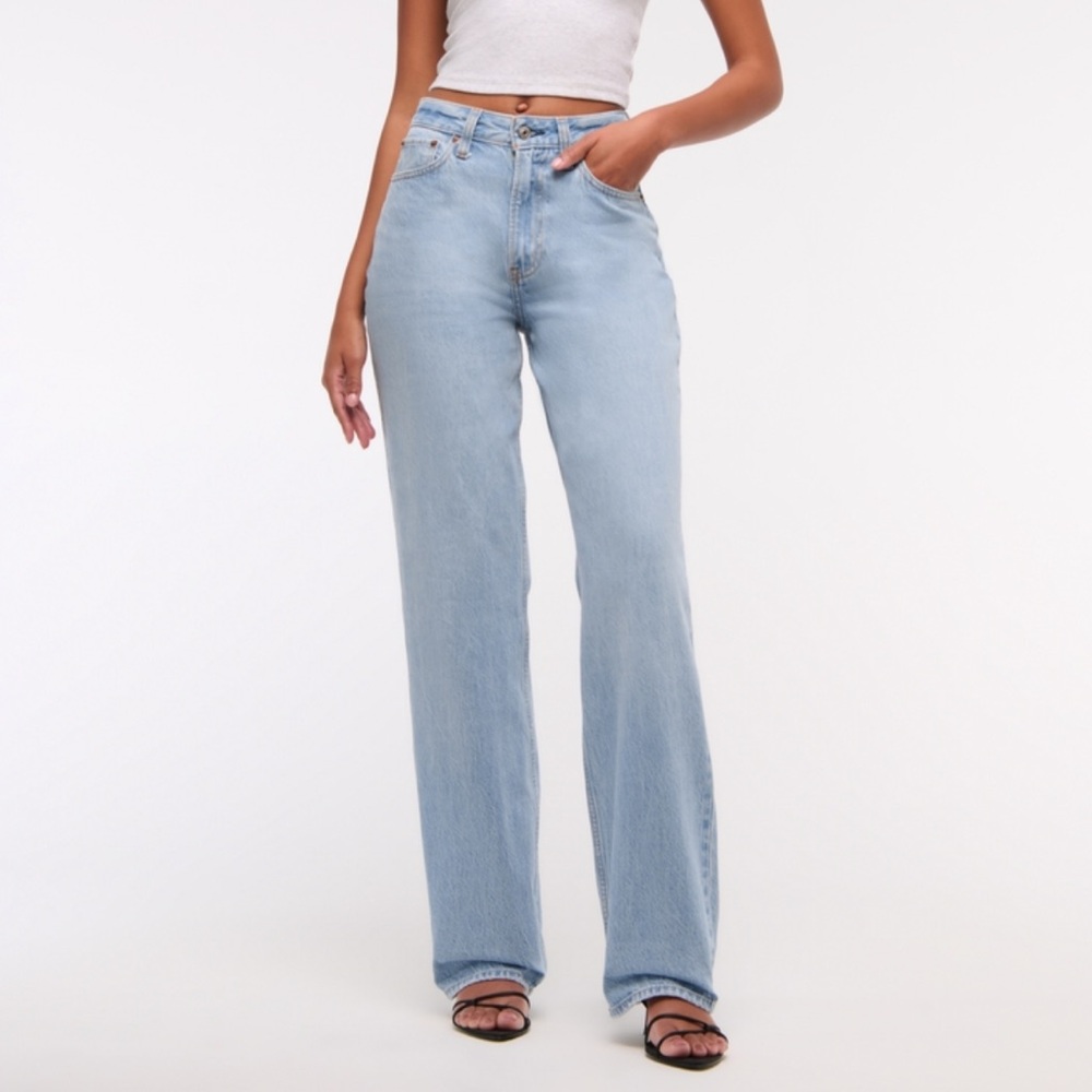 Abercrombie Curve Love High Rise Loose Jeans